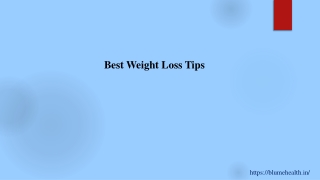 Best Weight Loss Tips