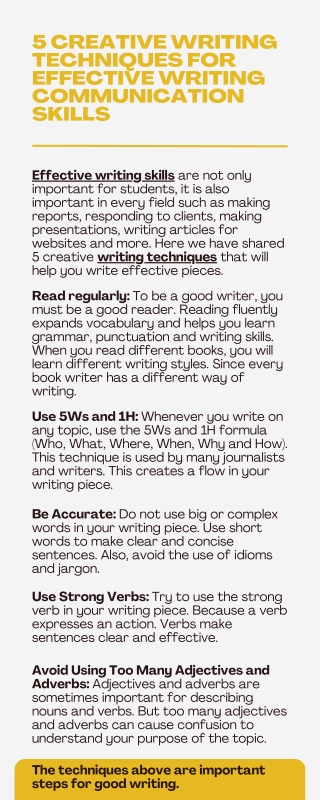 5 Creative Writing Techniques For Effective Writing Communication Skills