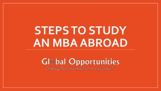 Steps to Study an MBA Abroad