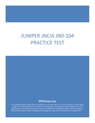 [UPDATED] Juniper JNCIA JN0-104 Practice Test