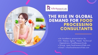 The Rise in Global Demand for Food Processing Consultants