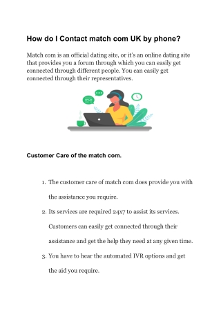 How do I contact match com UK by phone?