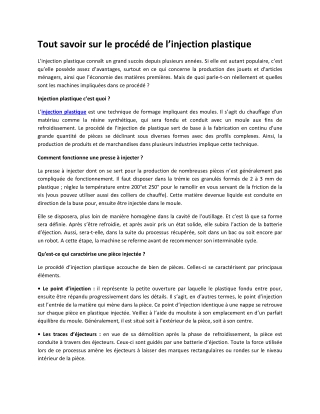 Injection Plastique