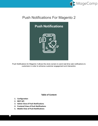 Push Notifications for Magento 2