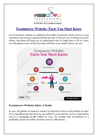 Ecommerce Website: Facts You Must Know