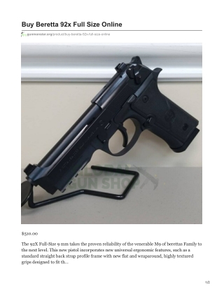 Beretta 92x Full Size