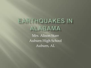 Earthquakes in Alabama