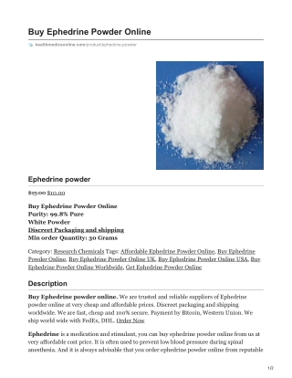 Ephedrine Crystal