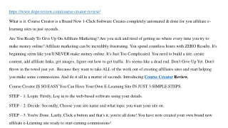 Course Creator Review