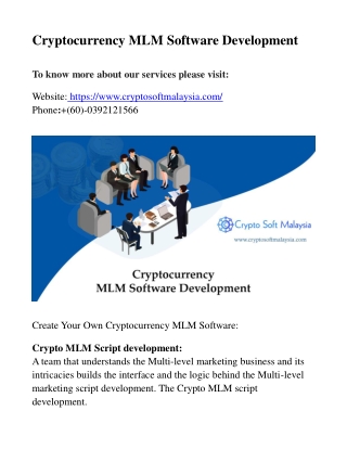 Cryptocurrency MLM Software Development
