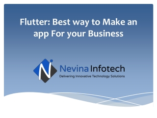 Flutter Best way to Make an app For your Business