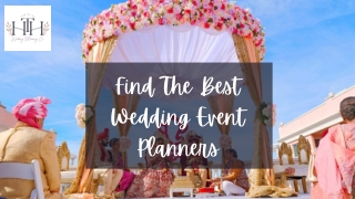 Find The Best Wedding Event Planners