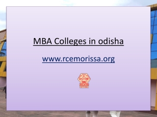 MBA Colleges in odisha - RCEM orissa