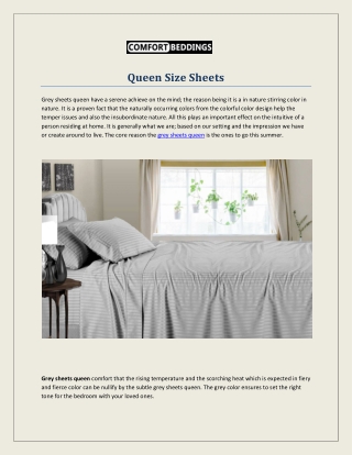 The Perfect Grey Queen Size Sheets for Your Mattress
