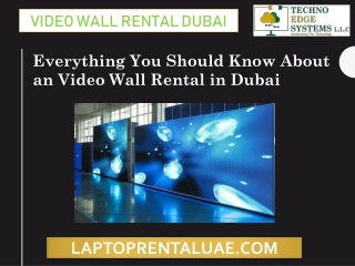 Everything You Should Know About an Video Wall Rental in Dubai