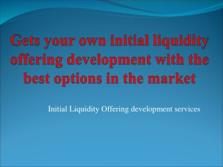 initial liquidity offering
