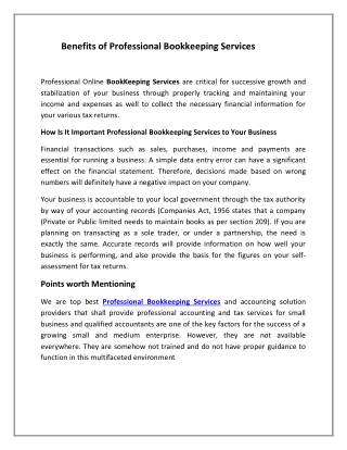 Online Professional Bookkeeping Services by ChoksiTax