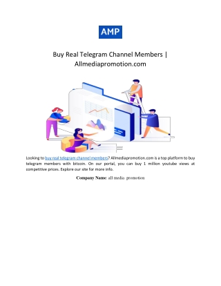 Buy Real Telegram Channel Members | Allmediapromotion.com