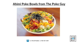 Ahimi Poke Bowl from The Poke Guy