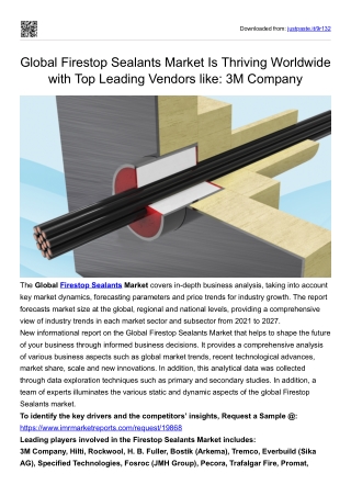 Global Firestop Sealants Market Forecast To 2021-2027