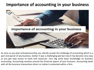 The Importance of Accounting in the Business World