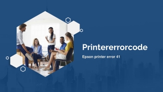 Solutions For Epson Printer Error 41