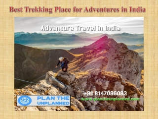 Best Trekking Place for Adventures in India
