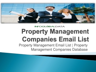 Property Management Email List | Property Management Companies Database