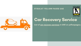 List of car recovery services in UAE on yellowpages.ae