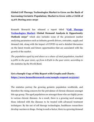 Cell Therapy Technologies Market Analysis, Forecast, Size and Trends in 2022