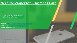 Need to Scraper for Bing Maps Data