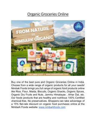 Organic Groceries Online