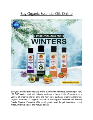 Buy Organic Essential Oils Online