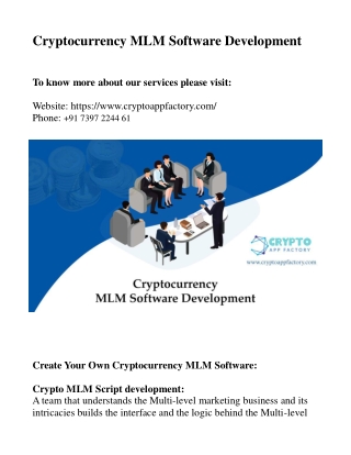 Cryptocurrency MLM Software Development