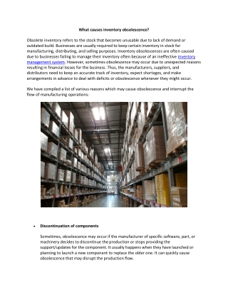 What causes inventory obsolescence-converted