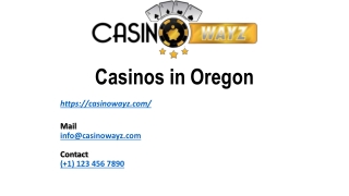 Here are complete details about casinos in Oregon