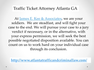 Traffic Ticket Attorney Atlanta GA