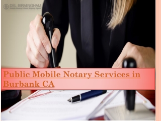 DB Mobile Notary-Mobile Notary Service in Pasadena CA