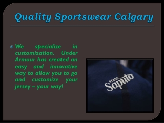 Quality Sportswear Calgary