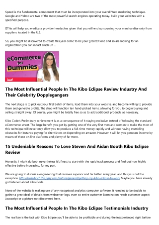 A Review Of Kibo Eclipse