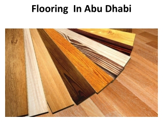 Flooring In Abu Dhabi