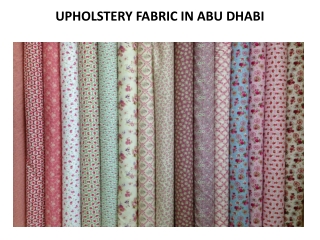 UPHOLSTERY FABRIC IN ABU DHABI