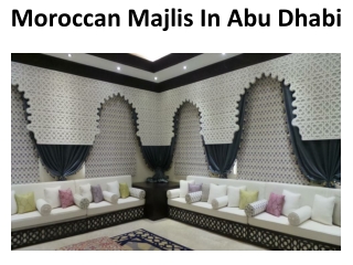 Moroccan Majlis In Abu Dhabi