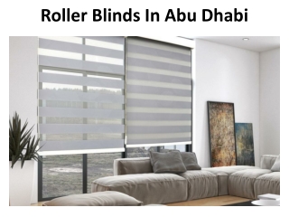Roller Blinds In Abu Dhabi