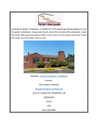 Gutter Installation in Medford  Roseburgroofingandgutters.com