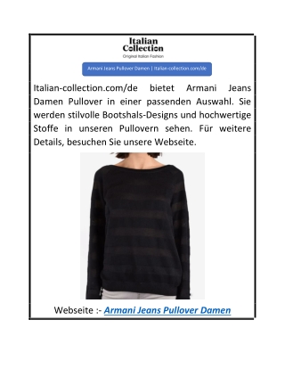 Armani Jeans Pullover Damen  Italian-collection.comde
