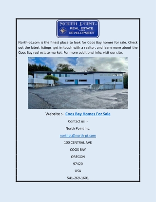 Coos Bay Homes For Sale | North-pt.com