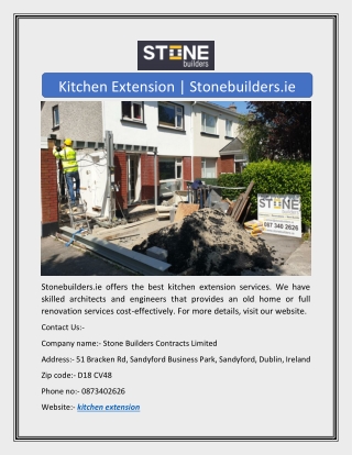 Kitchen Extension | Stonebuilders.ie