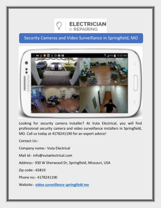 Security Cameras and Video Surveillance in Springfield, MO