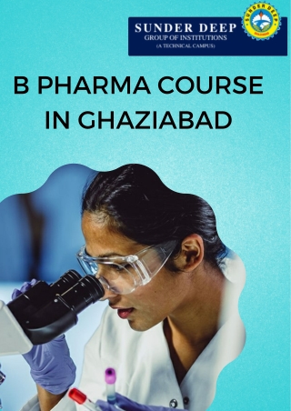 Pharm D Colleges in Delhi NCR | D Pharma Course in UP